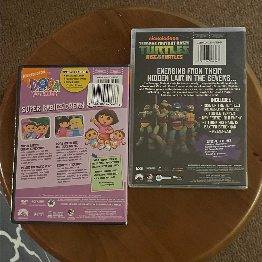 Nickelodeon Dora Super Babies & TMNT Rise of the Turtles DVD Set